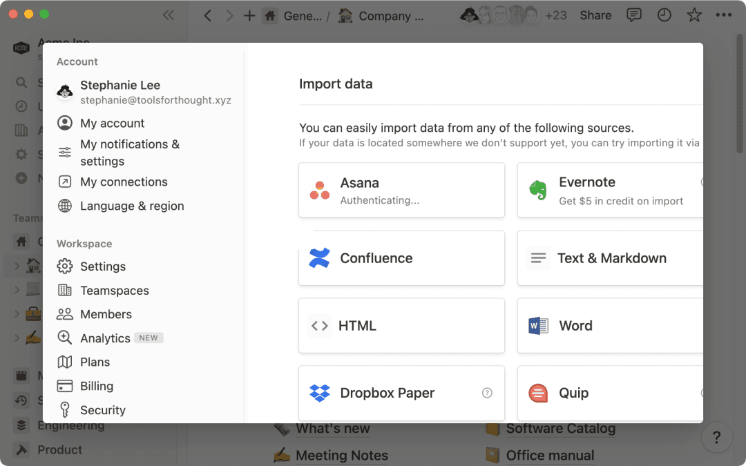 Asana hero