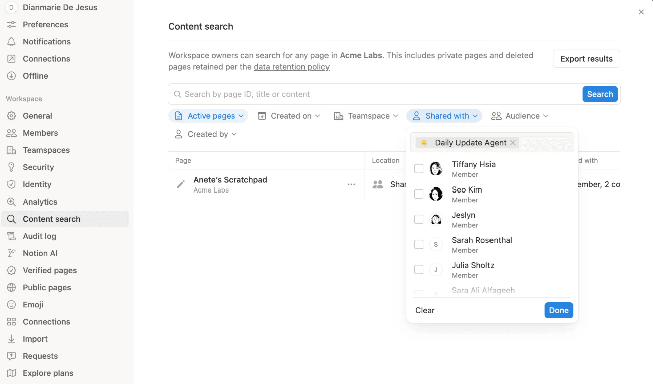 Content search