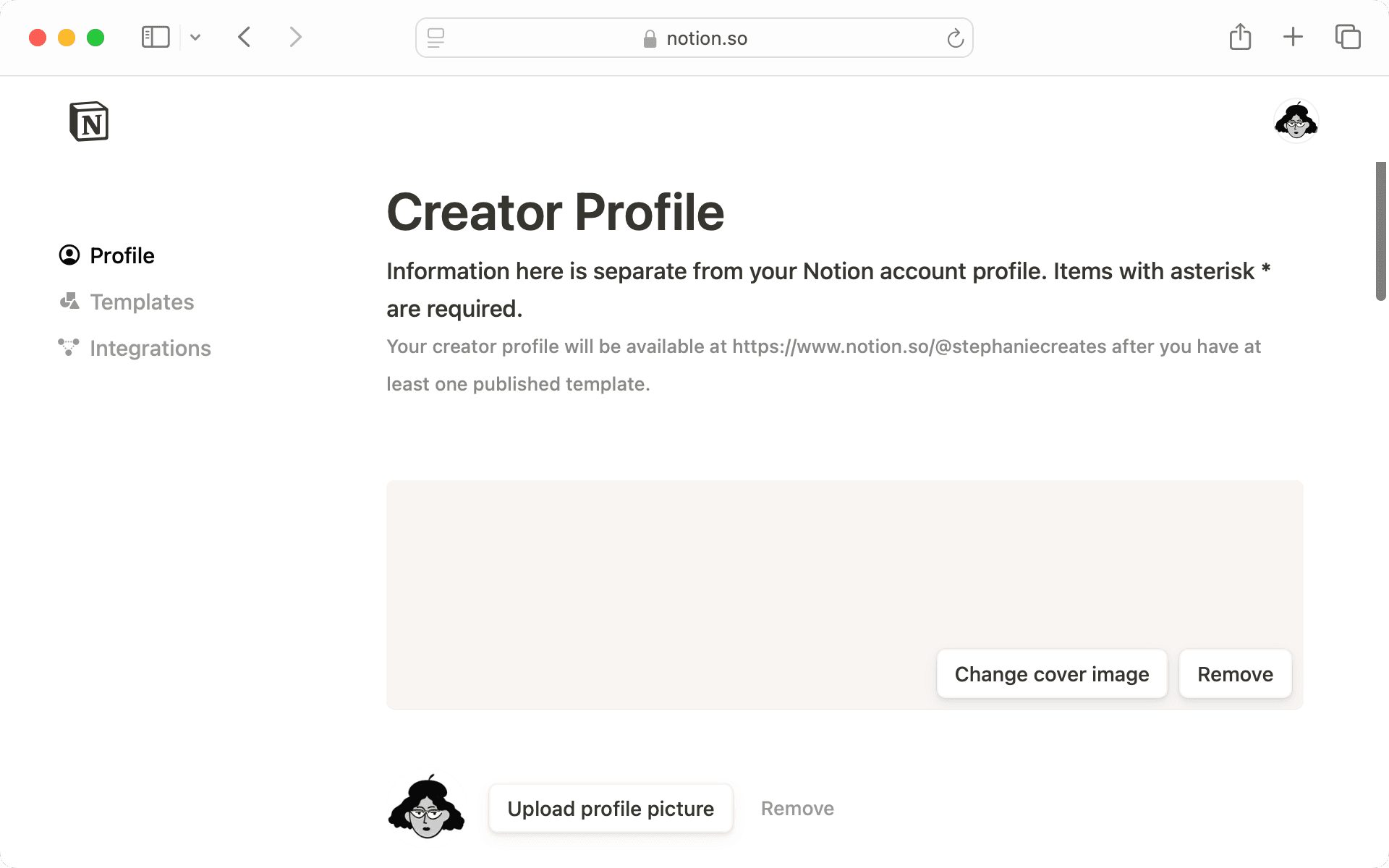hc: Creator-Profil