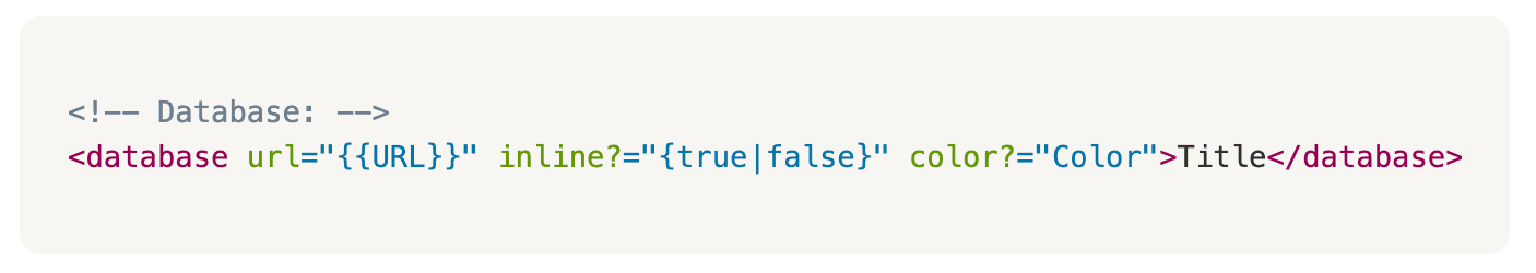 Notion-flavoured Markdown: Databases