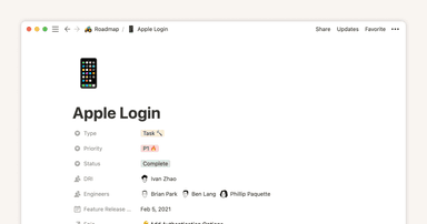 Database properties help organize your team’s information